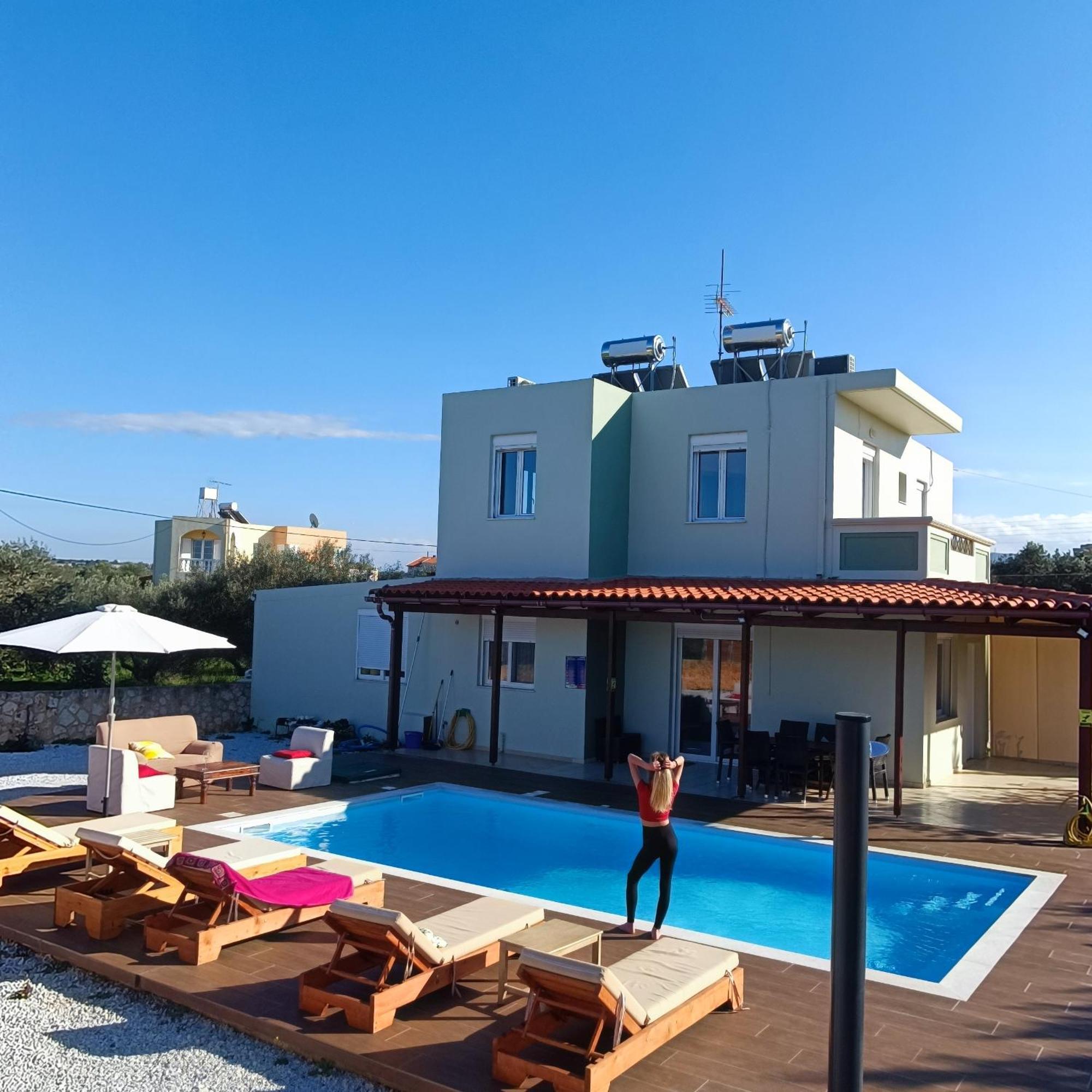Drosoula Villa 3Bdr Private Swimming Pool Chorafakia Buitenkant foto